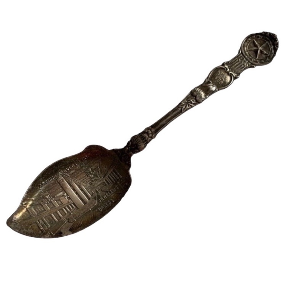 Arthur A Everts CO Jewelers Silver Plated Advertising Spoon Dallas, Texas
